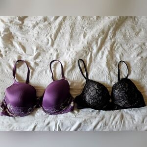 2 Victoria Secret Bras- Purple and Black